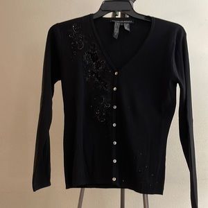 Black cardigan with sequin detail  size L.